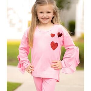 THE YELLOW LAMB Tabby Top with Hearts‎ NWT size 8